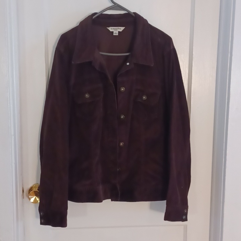 St. John Bay  women's corduroy jacket women's size 2xlarge brown